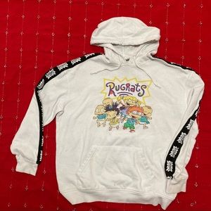 Nickelodeon Rugrats White Light Weight Hoodie Sweatshirt Mens  Size: large